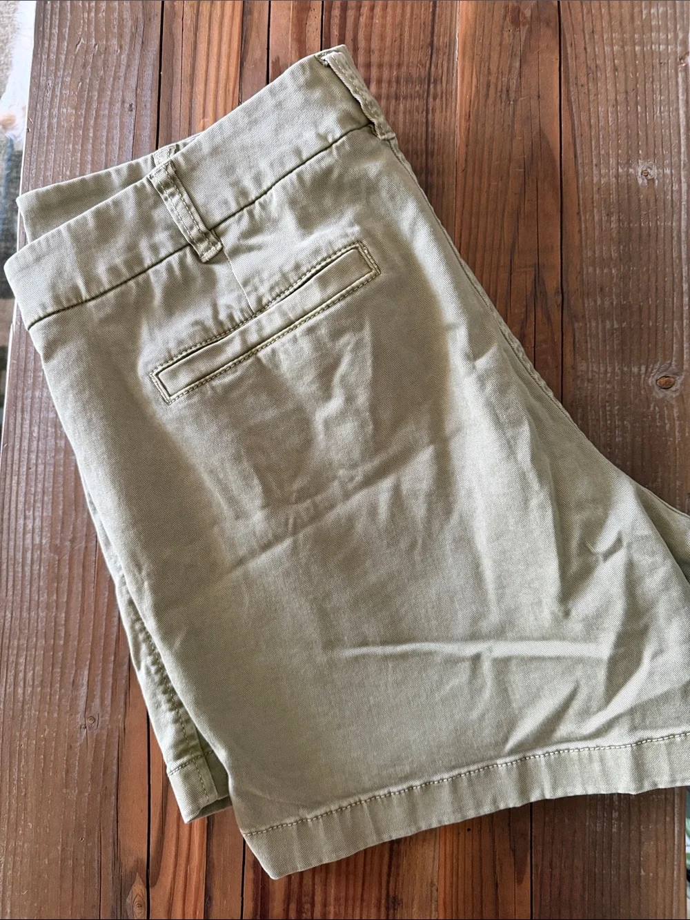 J. Crew Women’s Flat Front Chino Shorts in Olive